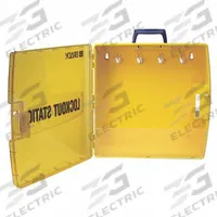 BRADY Lockout Station: 2 Components Included, Lockout Station, No Padlocks (MPN 105942). Key specifications — Visibility Inside: None; Station Type: Lockout Station; Mounting Location: Wall; Portable: Yes; Material: Polypropylene; Cover Type: Closed; Filled: No; Includes: (1) Panel.