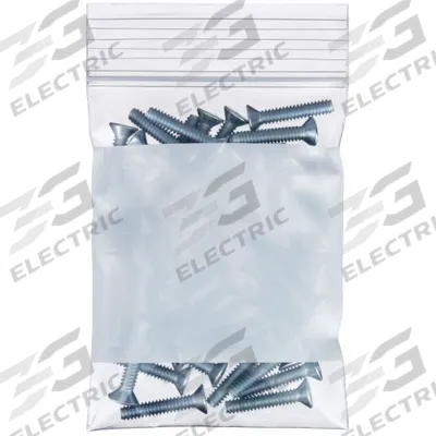 APPROVED VENDOR Reclosable Bag: 4 mil Thick, 2 1/2 in Wd, 3 in Lg, Hang Hole Not Included - White Block Reclosable Poly Bags
