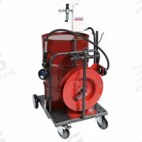 LINCOLN Air Drum Pump: 50:1, 55 gal Container Size Included, Hose Reel (MPN 279091). Key specifications — Brand: LINCOLN.