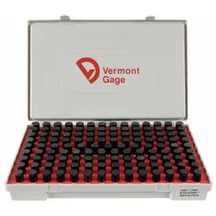 VERMONT GAGE Black Oxide-Coated Pin Gauge Set: Go (Plus), 0.626 in to 0.75 in, ZZ Tolerance Class (MPN 901100700). Key specifications — attr1182482: ZZ; attr1182483: +/-0.00020 in; attr1182499: VERMONT GAGE.