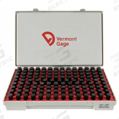 VERMONT GAGE Black Oxide-Coated Pin Gauge Set: Go (Plus), 0.626 in to 0.75 in - Go (Plus) Pin Gauge Sets - Black Oxide Finish