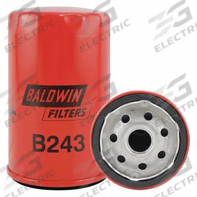 BALDWIN FILTERS Oil Filter: B243, LF3339, 3/4"-16 Thread Size, 4 7/8 in Overall Ht - Spin-On Oil Filters