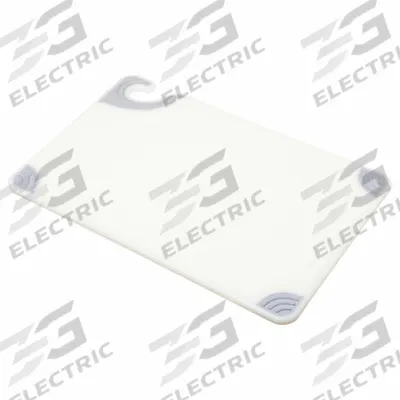 SAN JAMAR Cutting Board: 18 in Overall Lg, 12 in Overall Wd, White, Co-Polymer - Saf-T-Grip Cutting Boards