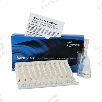 CHEMETRICS Water Quality Test Kit: Total Chlorine, 0 to 5 ppm - Water Quality Test Kits
