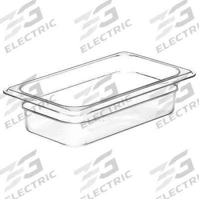 CAMBRO Food Pan: Fourth Size, Rectangular, 1.8 qt Capacity, NSF Certified - Steam Table Pans