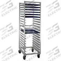NEW AGE INDUSTRIAL Bun Pan Rack: 20 Slots, 3 in Betw Shelves, 700 lb Capac, 20 3/8 in Wd, 26 in Dp (MPN 1331). Key specifications — Brand: NEW AGE INDUSTRIAL; Color: Silver; Material: Aluminum; Nesting: No; Pan Size: 18 x 26 in; Product Type: Pan Rack; NSF Certified: Yes; Full Size/Half Size: Full Size.