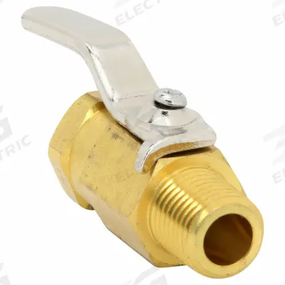 APPROVED VENDOR Manual Two-Way Ball Valve: 1/4 in, Brass, Straight, MNPT x FNPT - Mini Brass Ball Valves