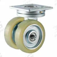 FOOT MASTER Plate Caster: Swivel, Polyurethane, 150 mm Wheel Dia, 40 mm Wheel Wd, 200 mm Mounting Ht (MPN GATD-150ASF-HUD). Key specifications — Caster Type: Swivel; Brand: FOOT MASTER.