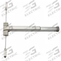 ABILITY ONE: 48 in Max Door Wd, Stainless Steel (MPN 5340-00-NIB-0151). Key specifications — attr1024138: Not Ligature-Resistant; attr1011837: ABILITY ONE; attr1011847: Surface Vertical Rod; attr1011858: Not Included; attr1024139: Touchbar; attr1011835: Yes.