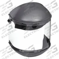 FIBRE-METAL BY PIP Face Shield: Clear, Uncoated, Dielectric/Reusable, 16 1/2 in Visor Wd, Propionate (MPN FM500DCCL). Key specifications — Headgear Color: Gray; Brand: FIBRE-METAL BY PIP; Visor Material: Propionate; Visor Features: Reusable.