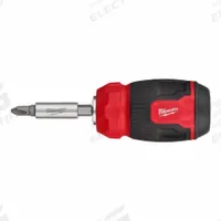 MILWAUKEE Multi-Bit Screwdriver: Nut Driver/Phillips/Slotted/Square/Torx Tip, 7 Tips, Magnetic (MPN 48-22-2910). Key specifications — attr1205339: #2 (Square); attr1205303: MILWAUKEE.