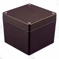 HAMMOND Enclosure: Die-Cast Aluminum, 4 in x 4 in x 4 in, NEMA 1/12/13/4/4X, Solid Cover, Screw On (MPN 1550Z137BK). Key specifications — Brand: HAMMOND; Closure Method: Screws; Enclosure Material: Die-Cast Aluminum; Knockouts: Not Included.