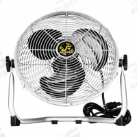 JAN FAN Mounted Fan: 12 in Blade Dia, 3 Speeds, 120V AC, Direct Drive, Steel (MPN JF-12F-S). Key specifications — Number of Speeds: 3; Voltage: 120V AC; Brand: JAN FAN.
