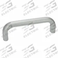 JW WINCO Pull Handle: Threaded Holes, Aluminum, Silver, 5.04 in Mounting Hole Center to Center (MPN 20W128B79T). Key specifications — Screw Size: M6; Brand: JW WINCO; Color: Silver.