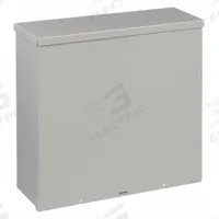 WIEGMANN Enclosure: Steel, 18 in x 18 in x 6 in, 3R, Solid Cover, Screw On, Included, Painted (MPN RSC181806). Key specifications — Brand: WIEGMANN; Closure Method: Padlock Hasp; Knockouts: Included.