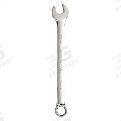 WESTWARD Combination Wrench: Alloy Steel, Chrome, 30 mm Head Size, 16 1/4 in Overall Lg - Metric 12-Point Combination Wrenches