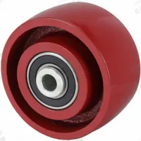 APPROVED VENDOR Caster Wheel: 6 in Wheel Dia., 2 in Wheel Wd, Iron, 1,400 lb Load Rating, Red, Std (MPN 4DU78). Key specifications — Includes Spanner Bushing: Not Included; Wheel/Tread Material: Iron; Wheel/Tread Color: Red; Brand: APPROVED VENDOR.