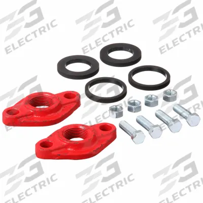 ARMSTRONG Flange: 1 1/2 in, FLANGE CI 1.5" NPT FS2+HWKIT AST, 1 1/2 in - Unions