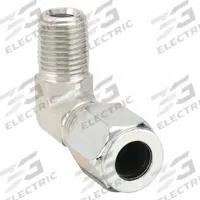 PARKER Compression Fitting Elbow: 1/2 in OD x 3/8 in Pipe Size, 3/8-18 Thread Size, Steel (MPN 8 CBU-S). Key specifications — Brand: PARKER; Series: Ferulok.