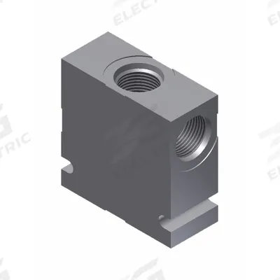 Parker Hydraulic Cartidge Valve Line Body: Steel, Three Positions, C12-3 Valve Cavity Size - Cartridge Valve Bases