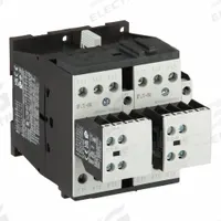 EATON IEC Magnetic Contactor: Reversing, 3 Poles, 3NO Contacts, 7 A, 24V AC Coil (MPN XTCR007B21T). Key specifications — Brand: EATON; Integrated Surge Suppression: Yes.
