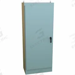 HAMMOND Electrical Enclosure: Steel, 90 in x 36 in x 20 in, NEMA 12, Solid Cover, Hinged (MPN 1418YY20). Key specifications — Brand: HAMMOND; Closure Method: Handle; Knockouts: Not Included.