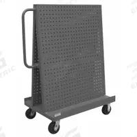 APPROVED VENDOR A-Frame Pegboard Truck Kit: Square, 3/8 in Peg Holes, 24 in x 42 in x 52 in, Gray (MPN AF-243652-PBS60-5PH-95). Key specifications — Caster Wheel/Configuration: (2) Rigid; (2) Swivel; Color: Gray; Material: Steel; Brand: APPROVED VENDOR.