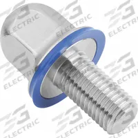 Hygienic Hex Head Bolt w/Washer: Stainless Steel, Fully Threaded, M8, 16 mm Fastener Lg, Grade 316L (MPN K1647.2108X16). Key specifications — Brand: KIPP; Washer Type: FDA-Approved Pre-Mounted Sealing.
