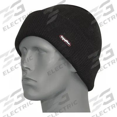 REFRIGIWEAR Hat: Fat Cap, Black, Universal, Hat, Acrylic, Head, Cuffed Beanie - Beanies