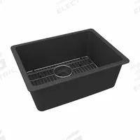 ELKAY Sink: 24 5/8 in Overall Lg, 18 1/2 in Overall Wd, 9 1/2 in Bowl Dp, 22 3/8 in Bowl Lg, 1 Bowls (MPN ELGU2522MB0C). Key specifications — Brand: ELKAY; Color Family: Black.