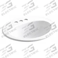 KOHLER Bathroom Sink: White, Vitreous China, 20 1/4 in Overall Lg, 17 1/2 in Overall Wd, Centerset (MPN K-2196-4-0). Key specifications — Brand: KOHLER; Color: White; Sink Material: Vitreous China.