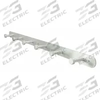 APPROVED VENDOR Garment Hook Rack: 6 Hooks, 2 in Overall Ht, 36 in Overall Wd, 2 3/4 in Overall Dp (MPN 45NG73). Key specifications — Color: Silver; Finish: Satin; Material: Aluminum.