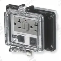 HUBBELL WIRING DEVICE-KELLEMS Access Port: 4X, 3 3/8 in (W) x 5 1/4 in (H), Plastic Cover, Ethernet (MPN PR4X205EB). Key specifications — NEMA Rating: 4X; Manufacturer Part Number: PR4X205EB; Brand: HUBBELL WIRING DEVICE-KELLEMS; Wallplate Type: Ethernet.