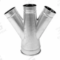 10"dia 29"L 30° GSteel Double Branch: Steel, For 10 in Duct Dia, 29 in Overall Lg, 30° Angle (MPN 8040101198). Key specifications — Brand: NORDFAB.