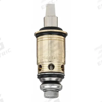 CHICAGO FAUCETS Cartridge: Use with Hot/Cold Water, Brass, Brass, 1 in Overall Lg - Compression Faucet Cartridges