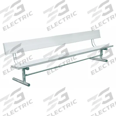 ULTRASITE Outdoor Bench: 96 in Overall Lg, 34 1/4 in Overall Ht, Silver, Silver - Aluminum Benches