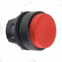 SCHNEIDER Extended Push Button: Red, 22 mm Mounting Size, Non-Metallic, Momentary (MPN ZB5AL4). Key specifications — Brand: SCHNEIDER; Action: Momentary; Series: XB5; Push Button Material Type: Non-Metallic.