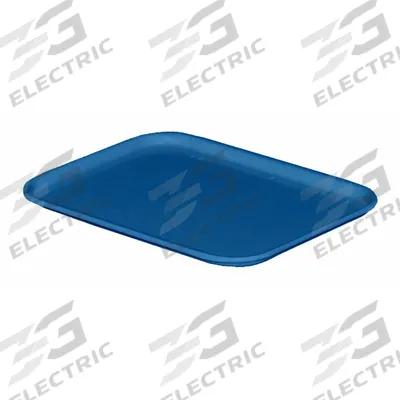 MOLDED FIBERGLASS Lid: 6 1/8 in x 4 7/8 in, Blue - Lids for Extreme-Temperature Stacking & Nesting Totes
