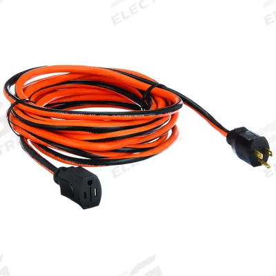 APPROVED VENDOR Extension Cord: Outdoor Use, 25 ft Lg, Outlet, 5-15P, 14/3, SJTW - Outdoor Extension Cords with Single Outlet