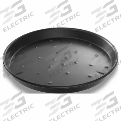 CHICAGO METALLIC Pizza Pan: 14 in Overall Dia, Anodized Aluminum, Perforated, 14 ga Gauge - Pizza Pans