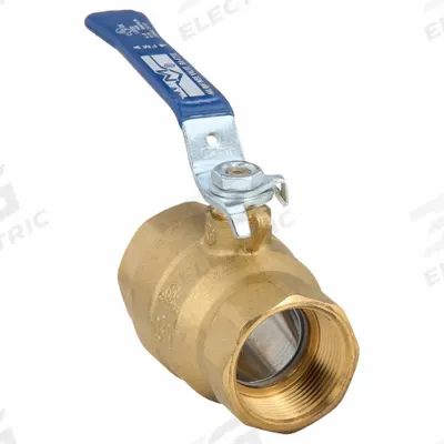 MILWAUKEE VALVE Manual Two-Way Ball Valve: 1 1/4 in, Brass, Straight, FNPT x FNPT, Two-Piece - Brass Ball Valves