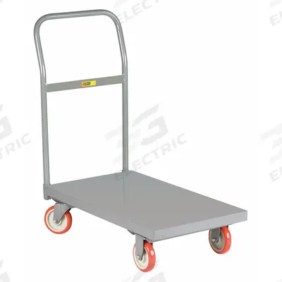 LITTLE GIANT Platform Truck: 1,200 lb, 48 in L x 24 in W x 7 3/4 in H Deck, Solid, 14 ga Deck - General Purpose Platform Trucks