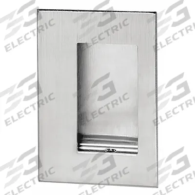 ROCKWOOD Tray Pull: Unthreaded Holes, Stainless Steel, Silver, Tray - Rectangular Recessed Pull Handles