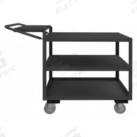 APPROVED VENDOR Utility Cart: 1,200 lb, 3 Shelves, 55 in L x 31 in W x 38 in H Overall Dim, Flat (MPN OPCFS-2436-3-BLU-95). Key specifications — Caster Wheel/Tread Material: Polyurethane; Brand: APPROVED VENDOR; Caster/Wheel Configuration: (2) Swivel.