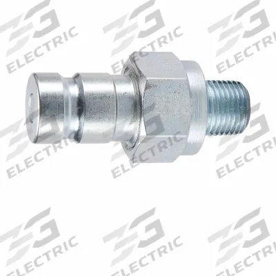 PARKER Nipple with Dust Cap: 1/8 in, 7/16"-20 Thread Size, Male UNF, UNF, Steel - PD Series Hydraulic Quick-Connect Coupling Plugs