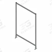 T-Slot Framing System Panel: Stand-Alone, Gray, 84 in H x 36 in W x 5 1/2 in D, Solid (MPN 45941). Key specifications — Finish: Anodized; Brand: FAZTEK; Panel Color: Clear; Panel Type: Solid; Color: Gray; Material: Polycarbonate; Assembly: Assembled; Manufacturer Part Number: 45941.