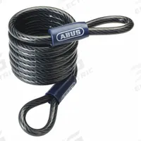 ABUS Security Cables: Coiled Cable, 6 ft Lg, 5/16 in Cable Dia, Black (MPN 1850/185 COILED CABLE). Key specifications — Includes Chain Cover: No; Coating Material: Vinyl; Environment: Indoor and Outdoor; Brand: ABUS.