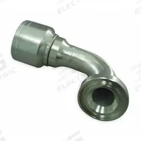 AEROQUIP Hydraulic Flange Fitting: 1 1/2 in Hydraulic Hose I.D., 1 1/2 in Hydraulic Flange Size (MPN 1A24FLB24). Key specifications — attr95970: 90° Elbow; attr95968: Carbon Steel; attr98911: AEROQUIP.