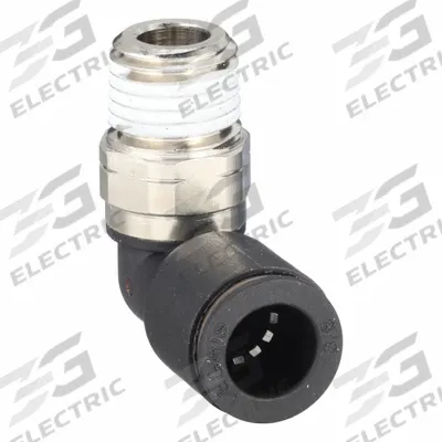 LEGRIS Push-Fit Elbow Fitting: 3/8 in OD x 1/4 in Pipe Size, Push-to-Connect x MNPT - Nylon & Nickel-Plated Brass Tube Fittings