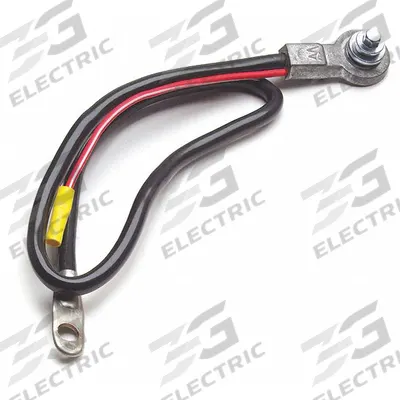 GROTE Battery Cable: Side Terminal Cable, 4 ga Wire Size, 25 in Overall Lg, Black - Battery Cables